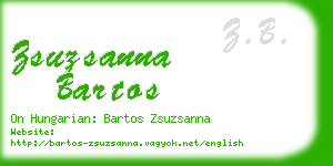 zsuzsanna bartos business card